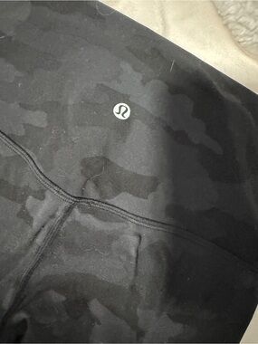 Lululemon align Black Camo Leggings with Logo